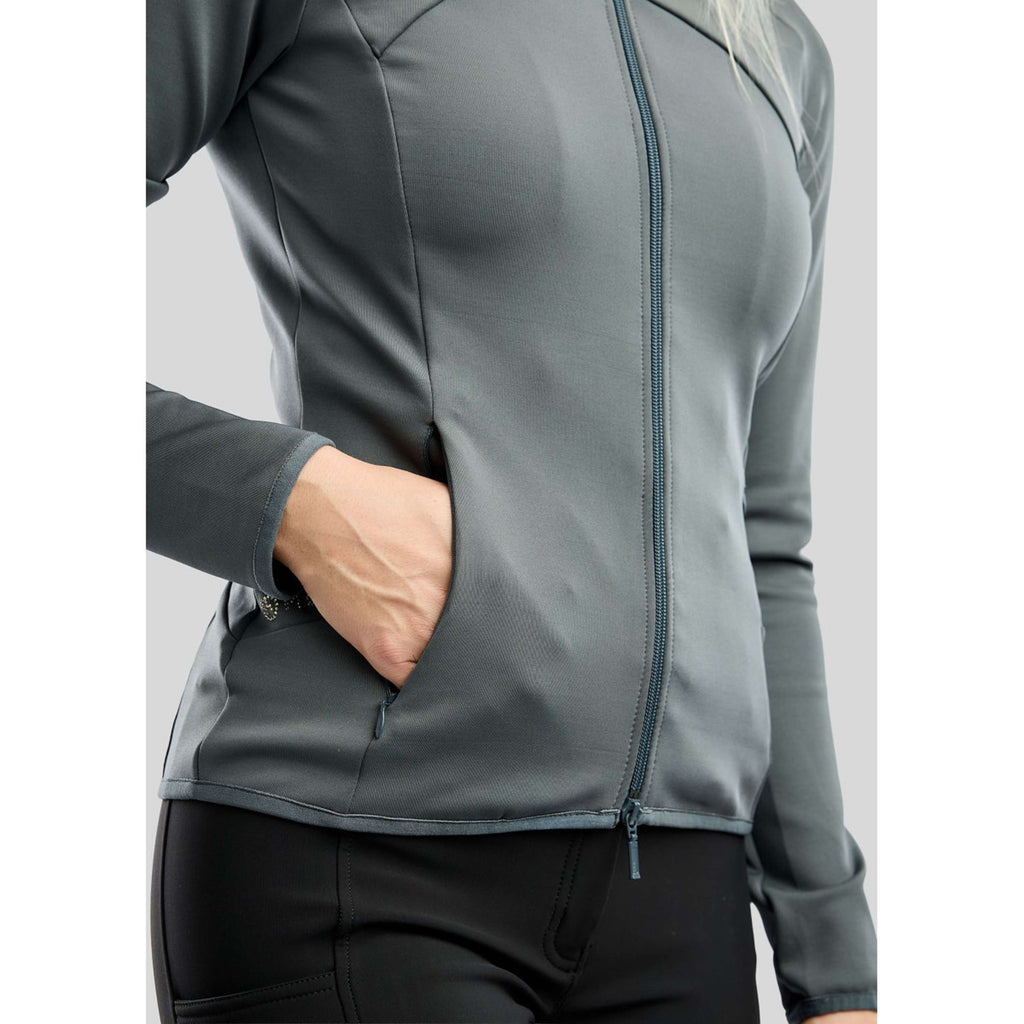 Montar Jacket MoEverline Golden Quartz Crystals High Collar Dark Slate