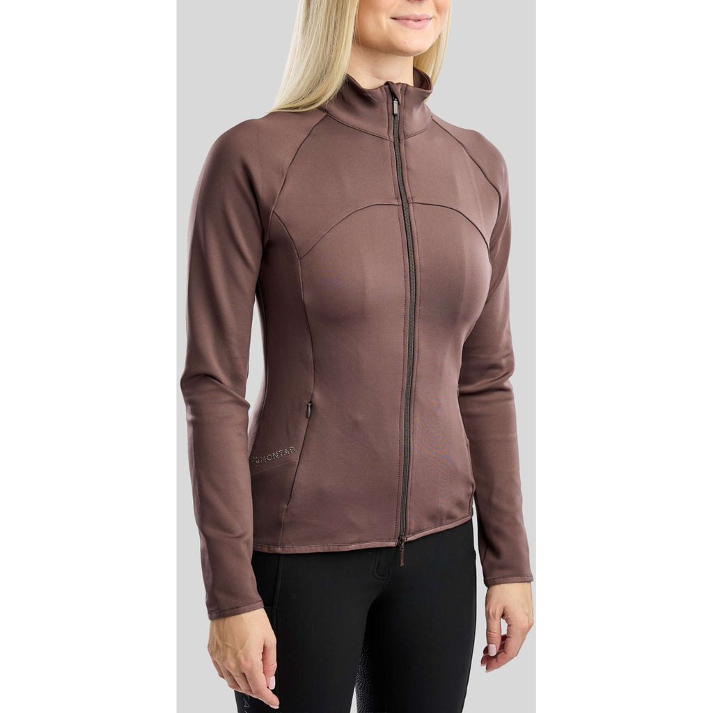 Montar Jacket MoEverline Golden Quartz Crystals High Collar Black Peony