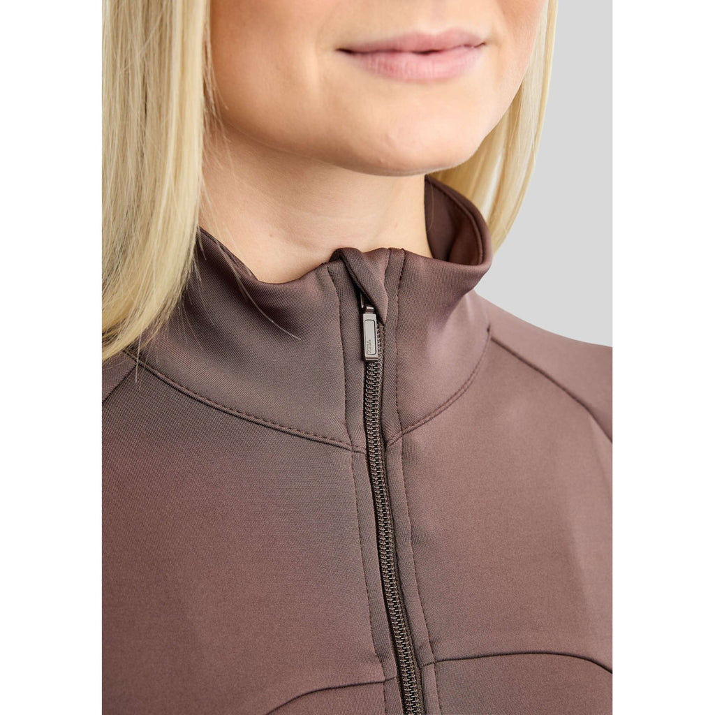Montar Jacket MoEverline Golden Quartz Crystals High Collar Black Peony