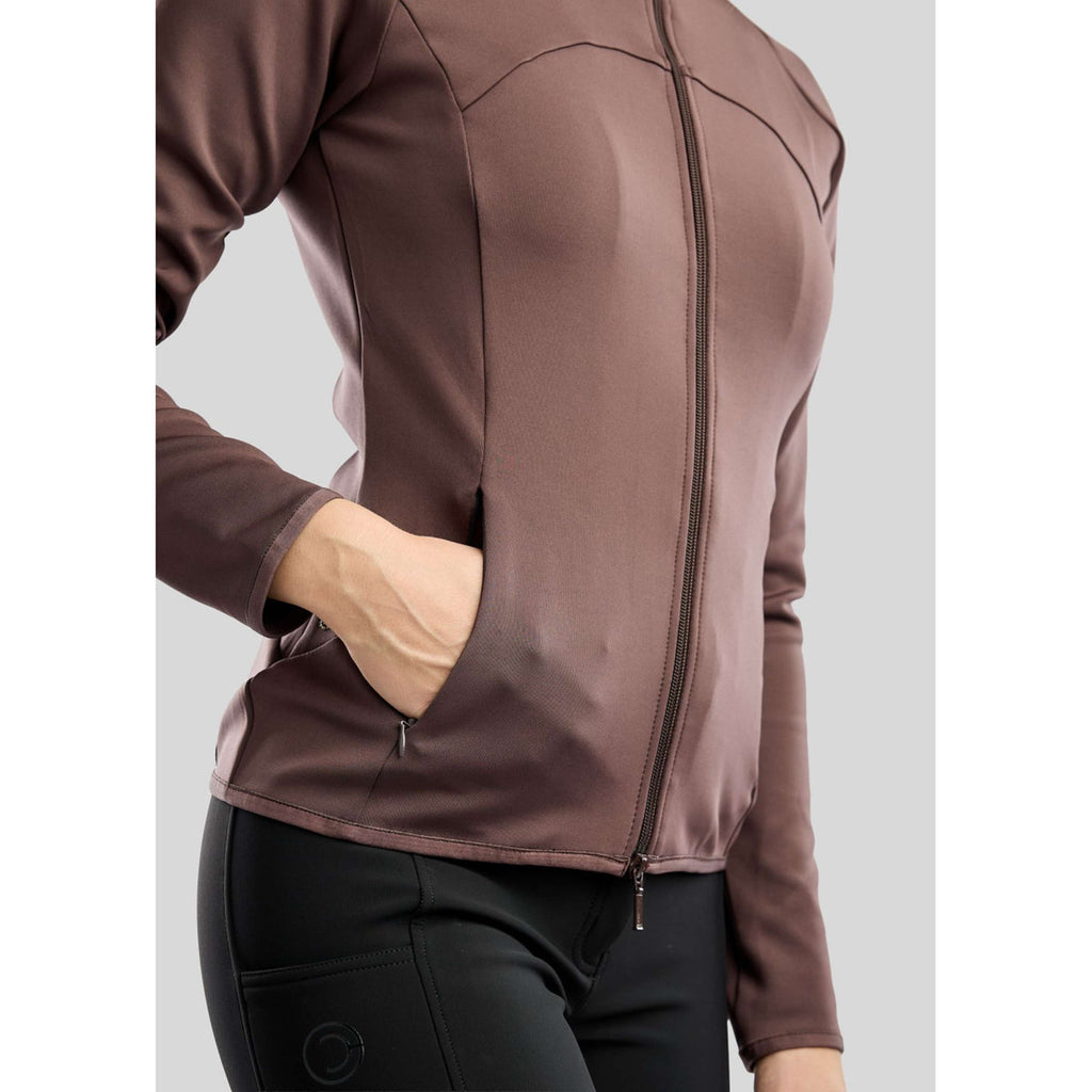 Montar Jacket MoEverline Golden Quartz Crystals High Collar Black Peony