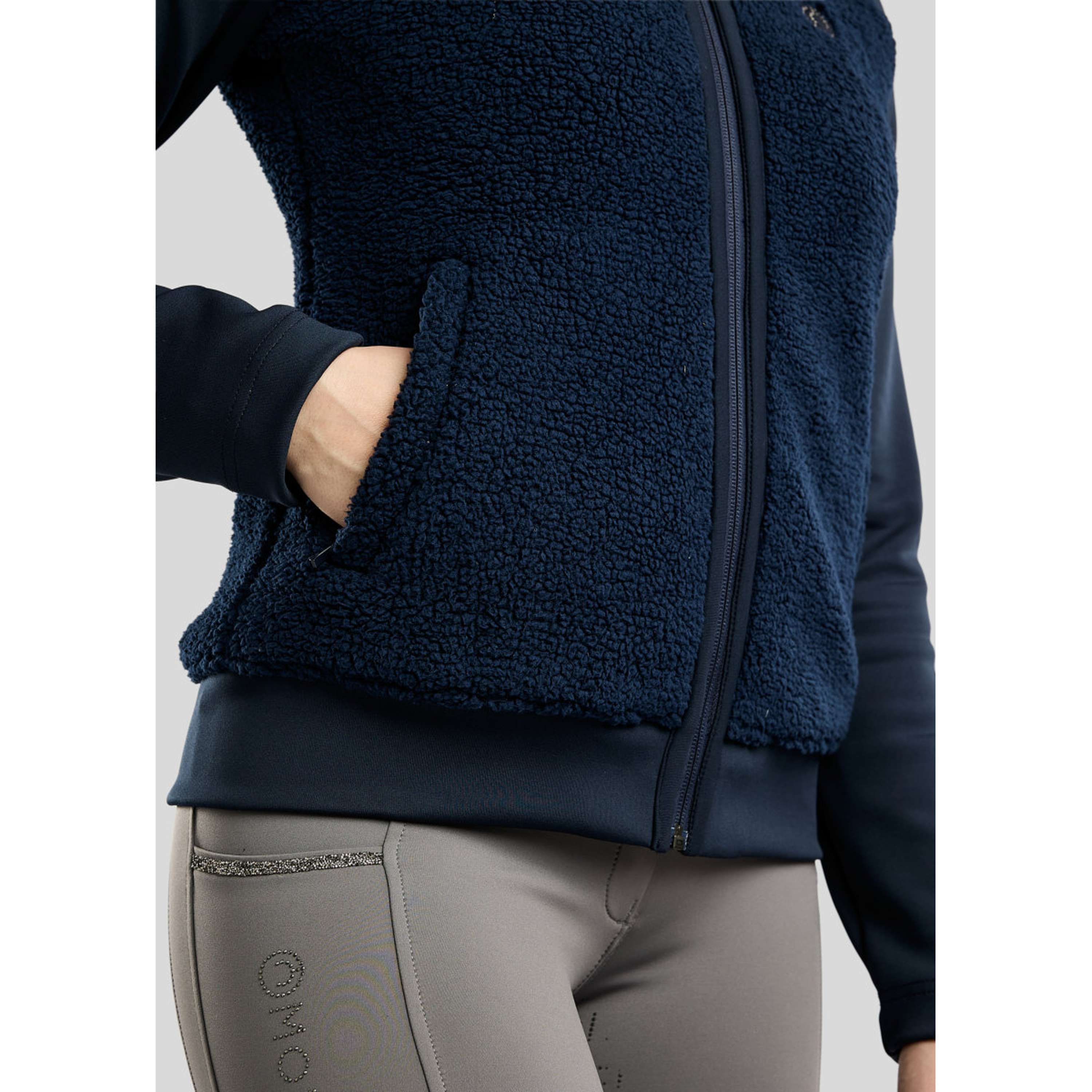 Montar Zip-Hoodie MoMay Teddy Navy