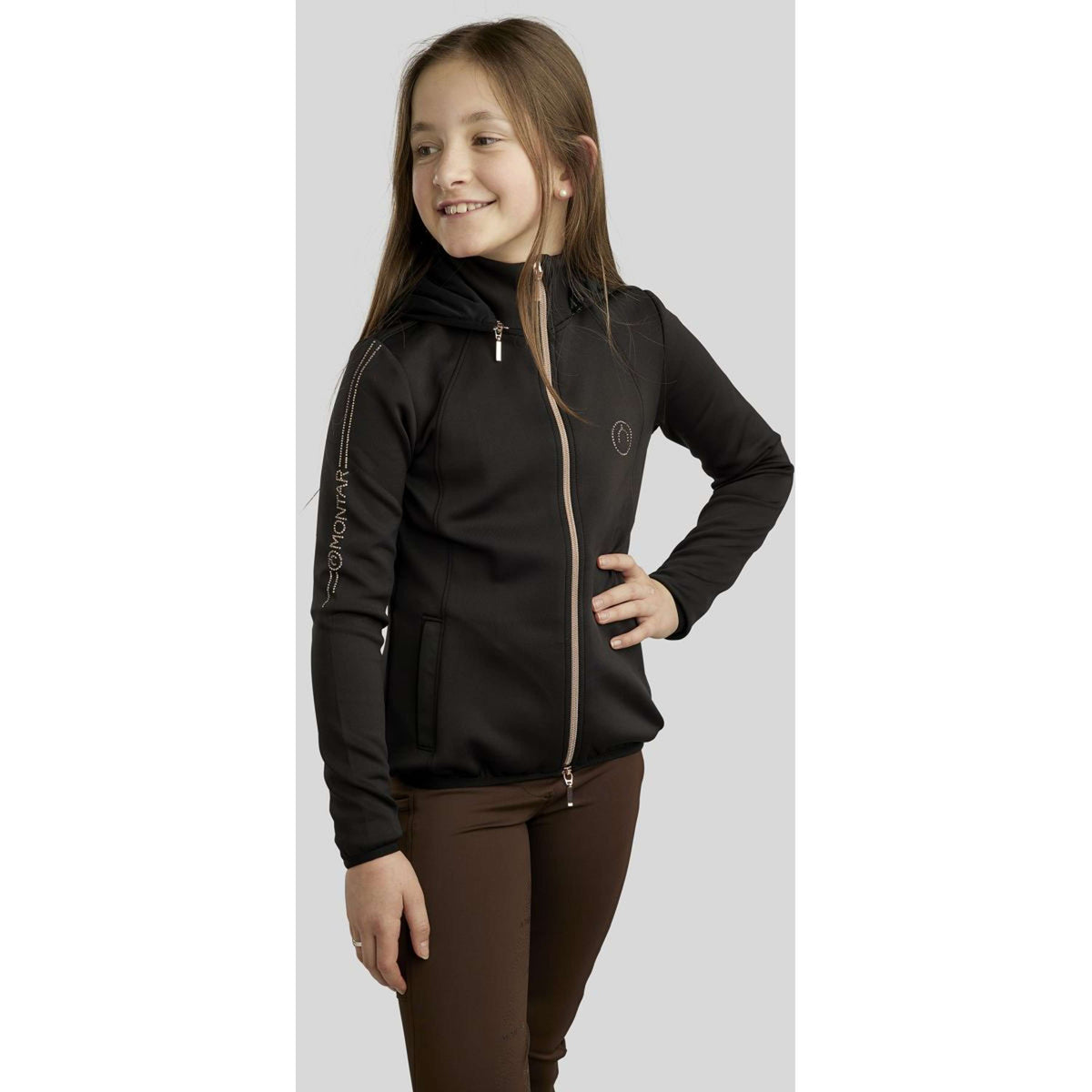 Montar Jacket MoFLora Rosegold Crystals Junior Black