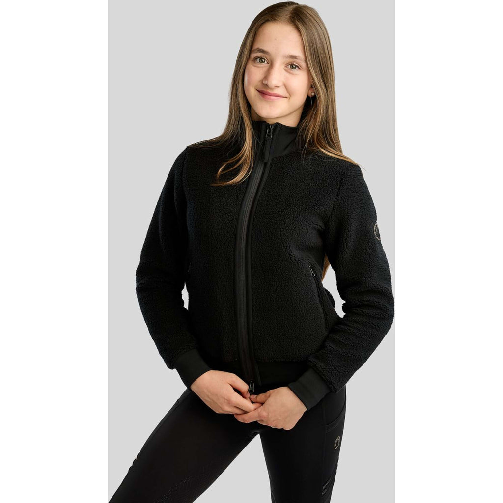 Montar Zip-Hoodie MoEbba Teddy Pile Golden Quartz Kids Black