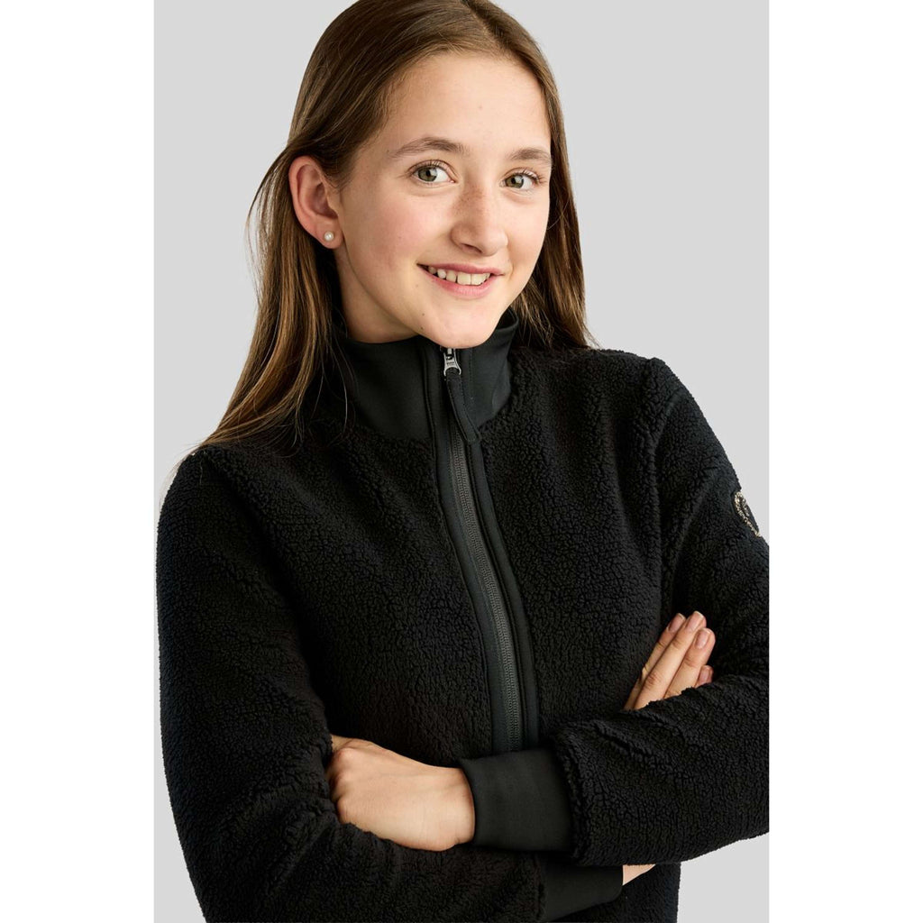 Montar Zip-Hoodie MoEbba Teddy Pile Golden Quartz Kids Black