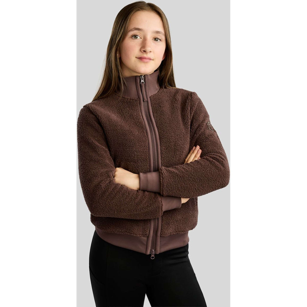 Montar Zip-Hoodie MoEbba Teddy Pile Golden Quartz Kids Black Peony