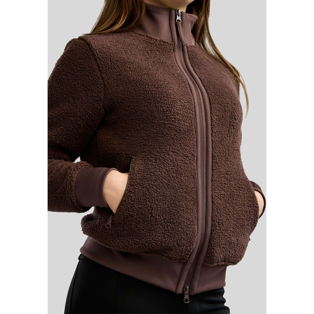 Montar Zip-Hoodie MoEbba Teddy Pile Golden Quartz Kids Black Peony