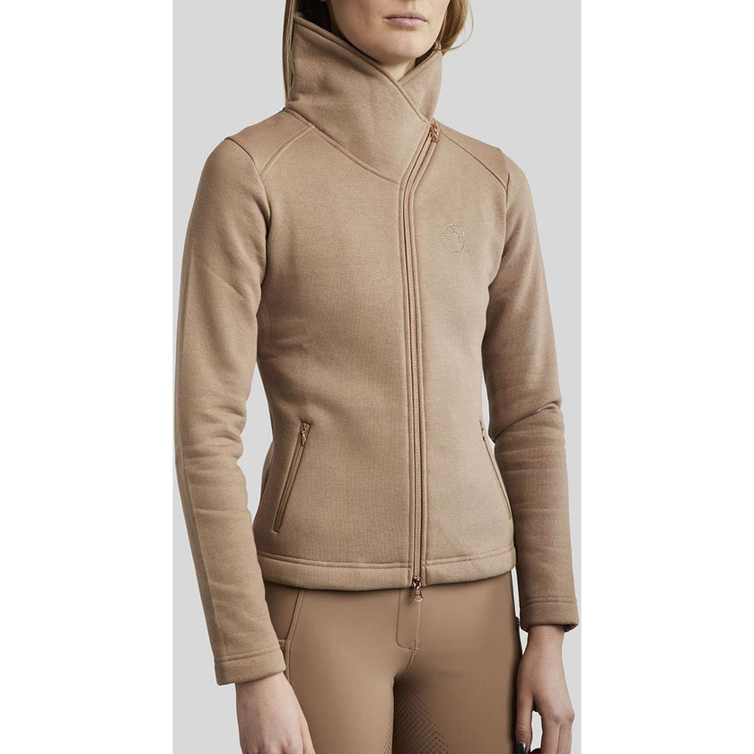 Montar Zip-Hoodie MoNaja Rosegold Crystals Latte