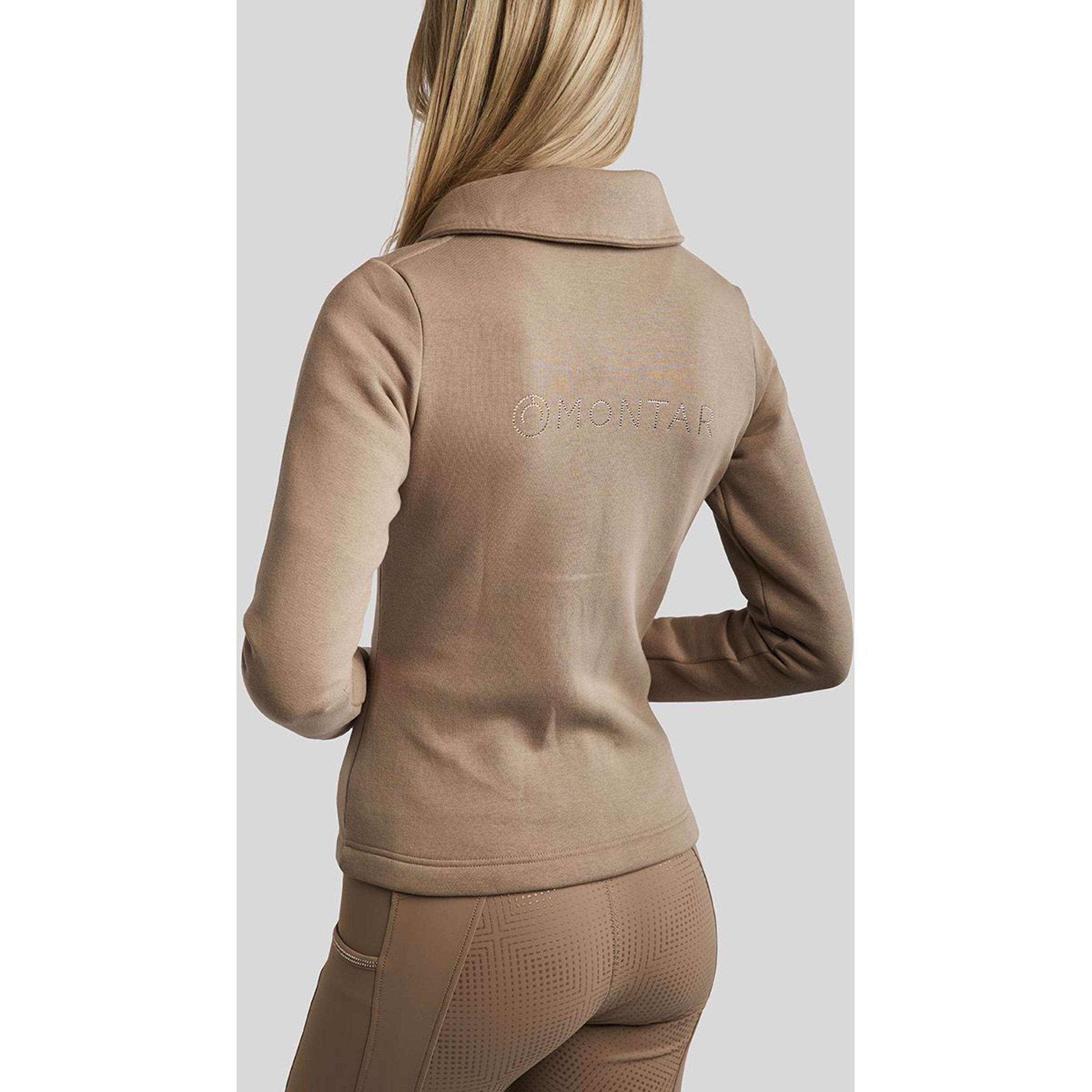 Montar Zip-Hoodie MoNaja Rosegold Crystals Latte