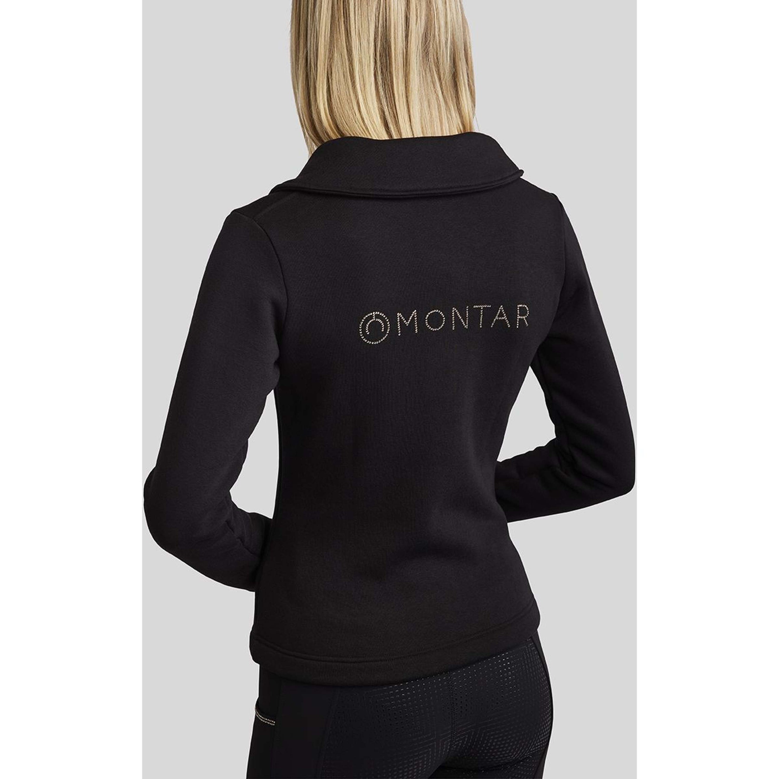 Montar Zip-Hoodie MoNaja Rosegold Crystals Black