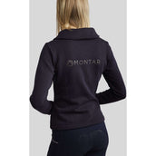 Montar Zip-Hoodie MoNaja Rosegold Crystals Dark Navy