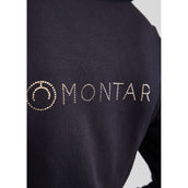 Montar Zip-Hoodie MoNaja Rosegold Crystals Dark Navy