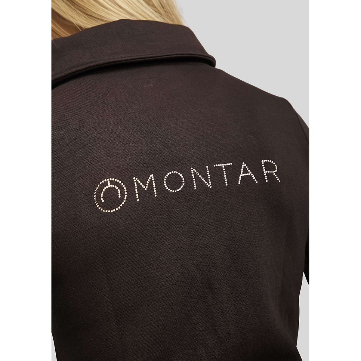 Montar Zip-Hoodie MoNaja Rosegold Crystals Brown