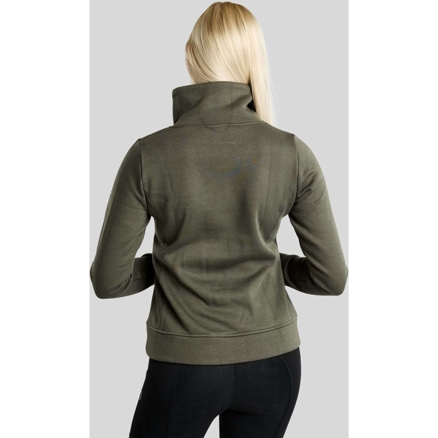 Montar Sweater MoNaja High Collar Golden Quartz Crystals Forest Green
