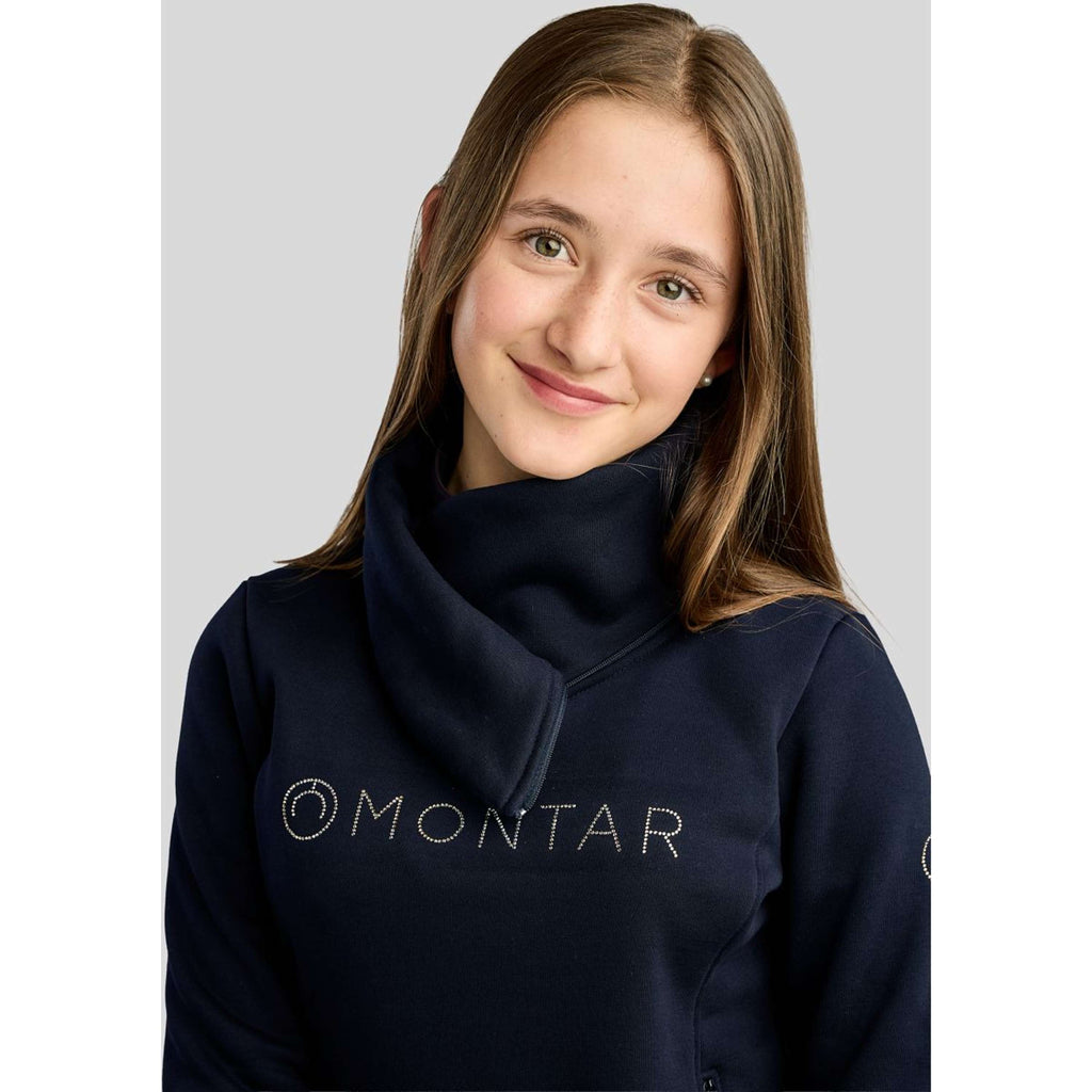 Montar Sweater MoNaja High Collar Golden Quartz Crystals Kids Navy