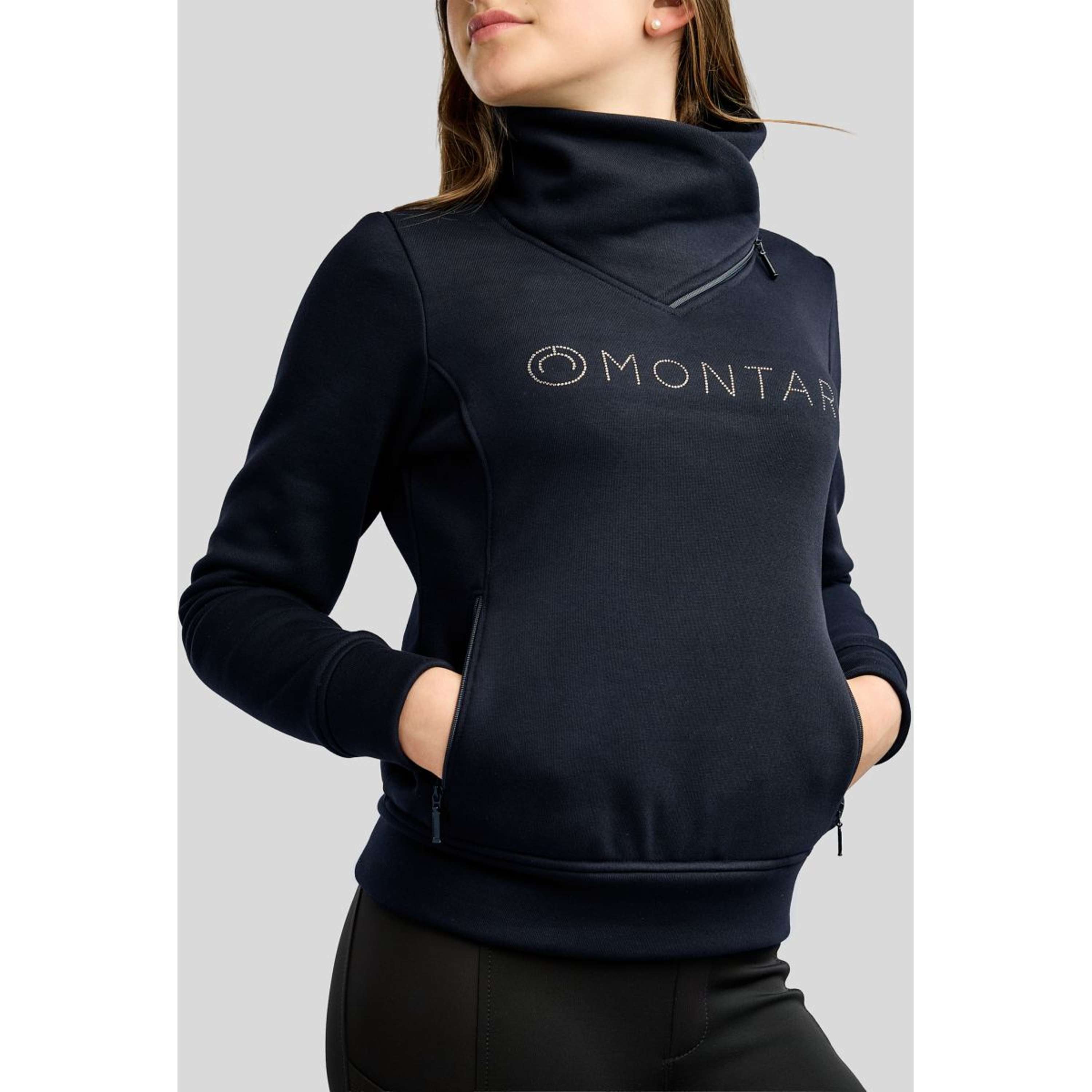 Montar Sweater MoNaja High Collar Golden Quartz Crystals Kids Navy