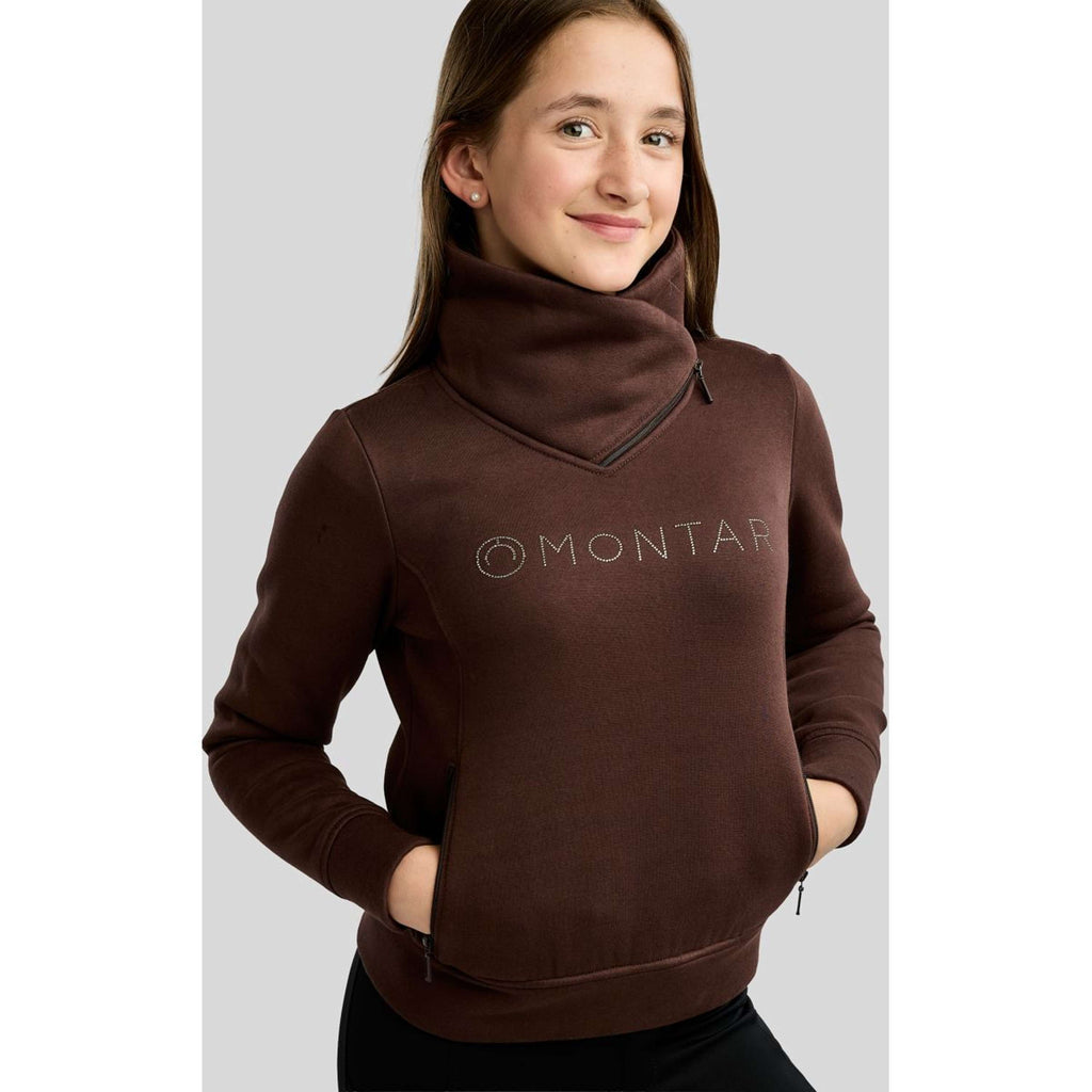 Montar Sweater MoNaja High Collar Golden Quartz Crystals Black Peony