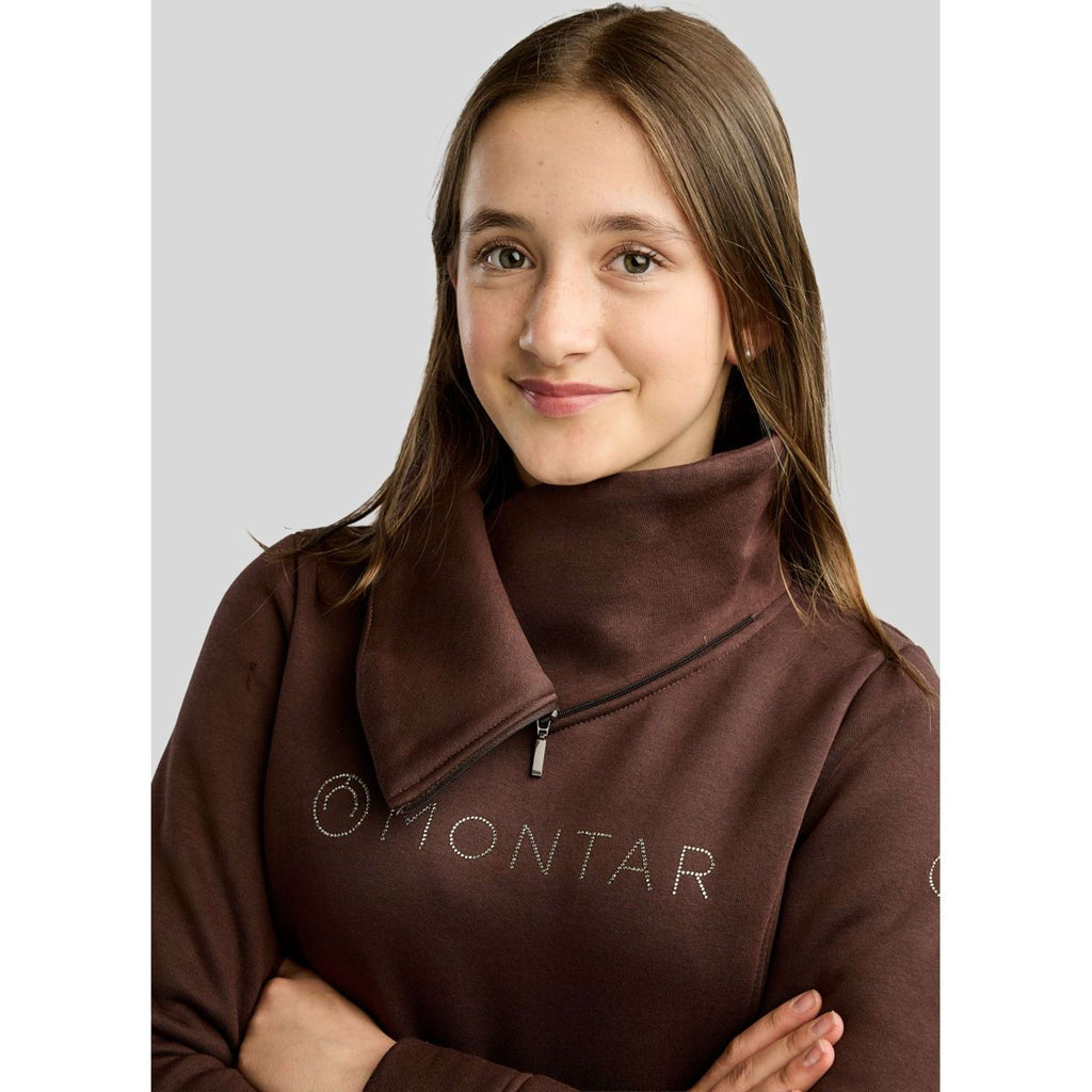 Montar Sweater MoNaja High Collar Golden Quartz Crystals Black Peony