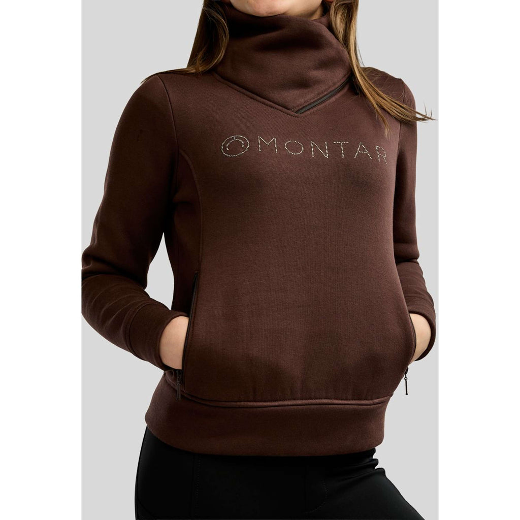 Montar Sweater MoNaja High Collar Golden Quartz Crystals Black Peony