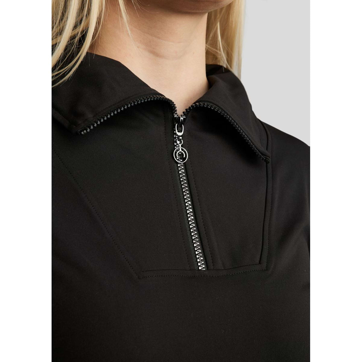Montar Shirt MoRachel Quarter Zip Black