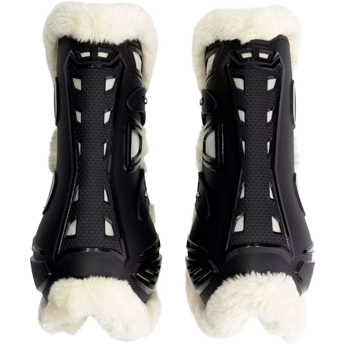 Mrs. Ros Tendon Boots Air Flex Faux Fur Black