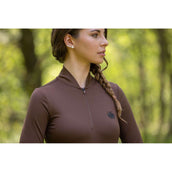 Covalliero Shirt Active Long Sleeves Chocolate