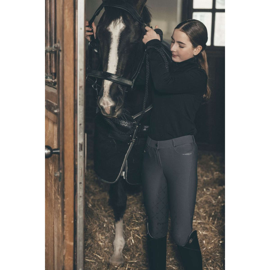 Pikeur Breeches Ceelina GripTec Kids Midwaist Full Grip Graphite Blue