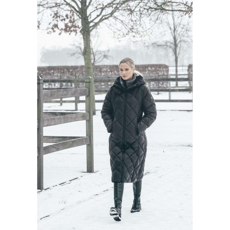 Pikeur Long Coat QuiltDiamond Selection AW26 Black