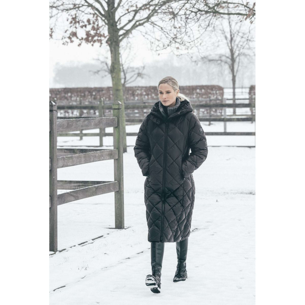 Pikeur Long Coat QuiltDiamond Selection AW26 Black