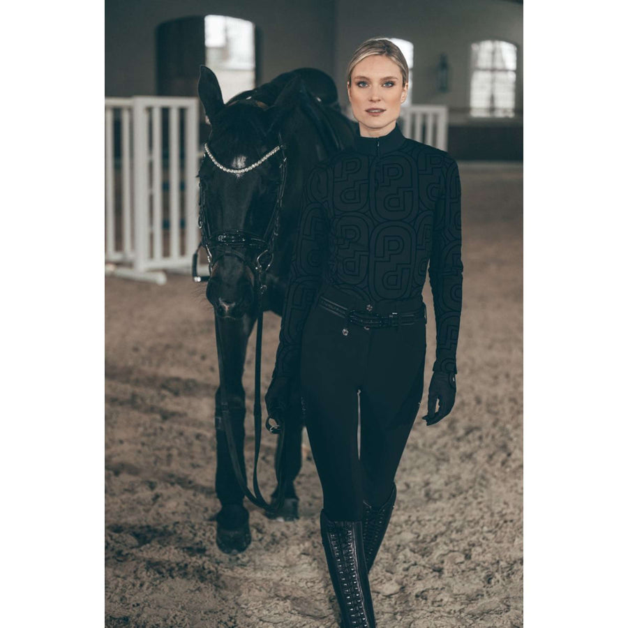 Pikeur Shirt Zip Print Selection AW26 Long Sleeves Black