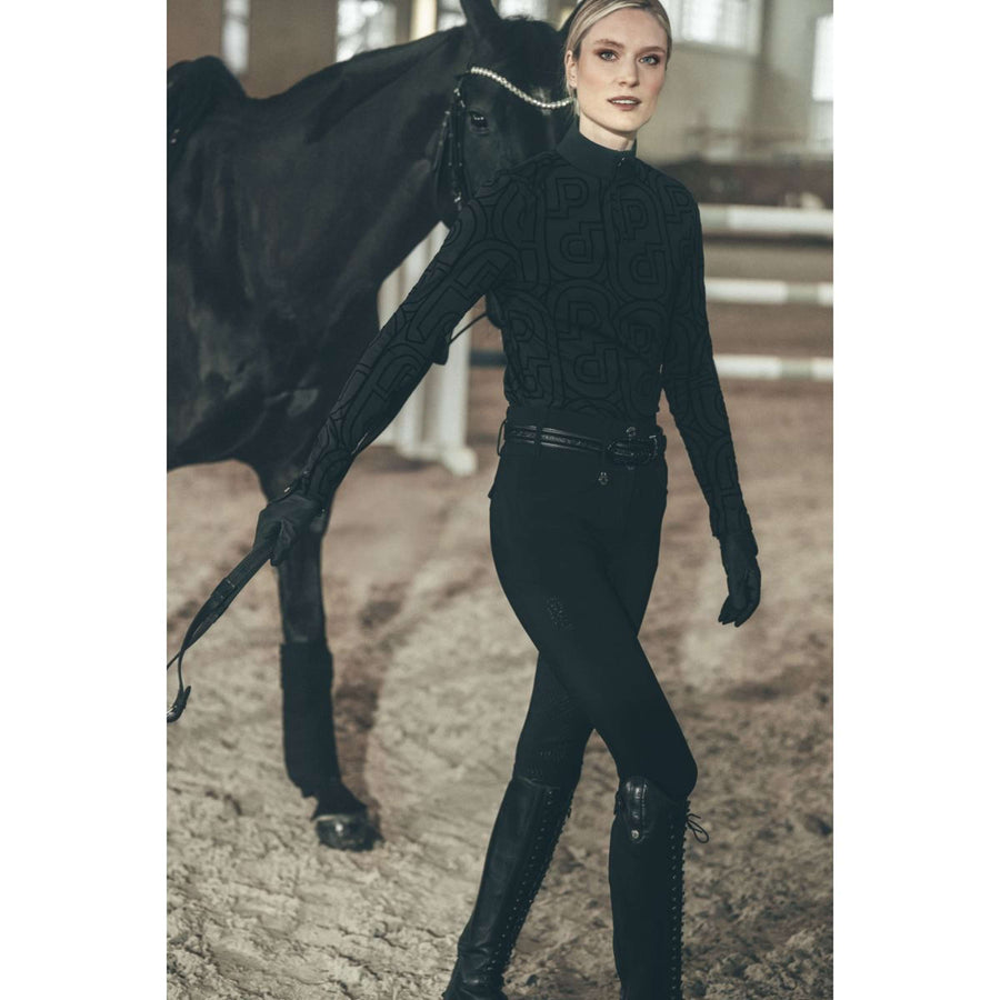 Pikeur Shirt Zip Print Selection AW26 Long Sleeves Black