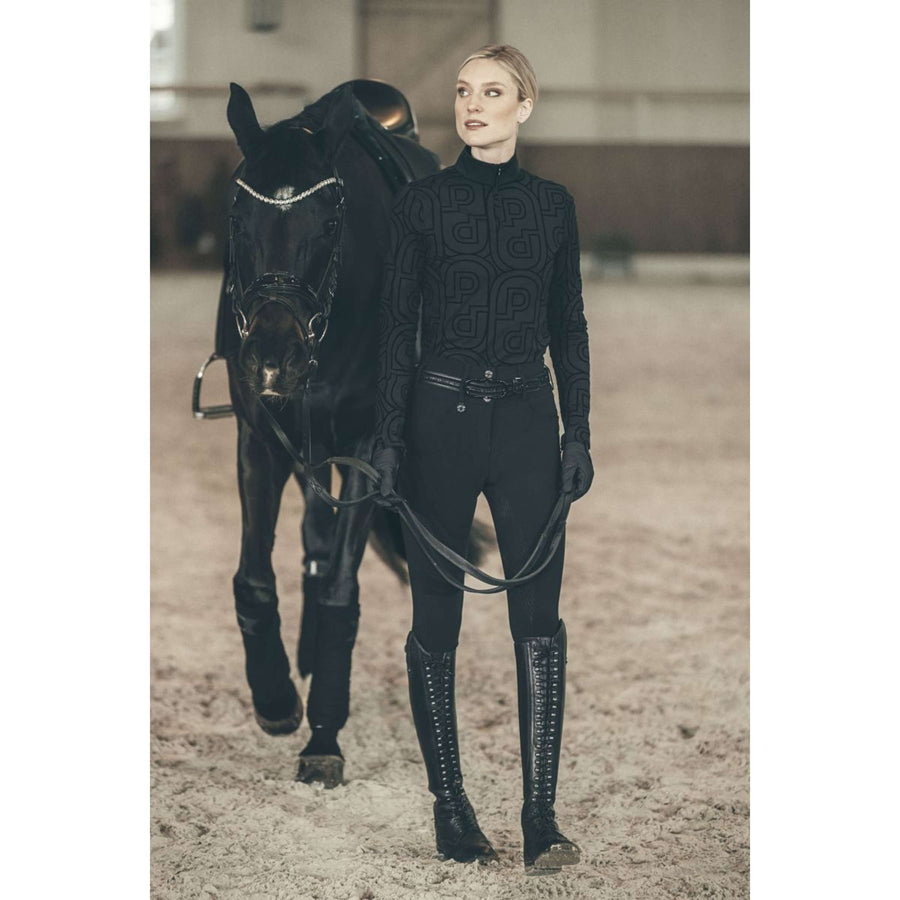 Pikeur Shirt Zip Print Selection AW26 Long Sleeves Black