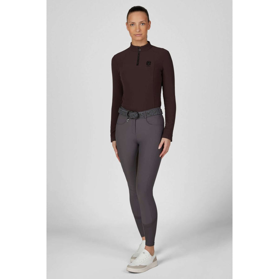 Pikeur Breeches Ceelina GridTexLeather Highwaist Full Grip Basalt Grey