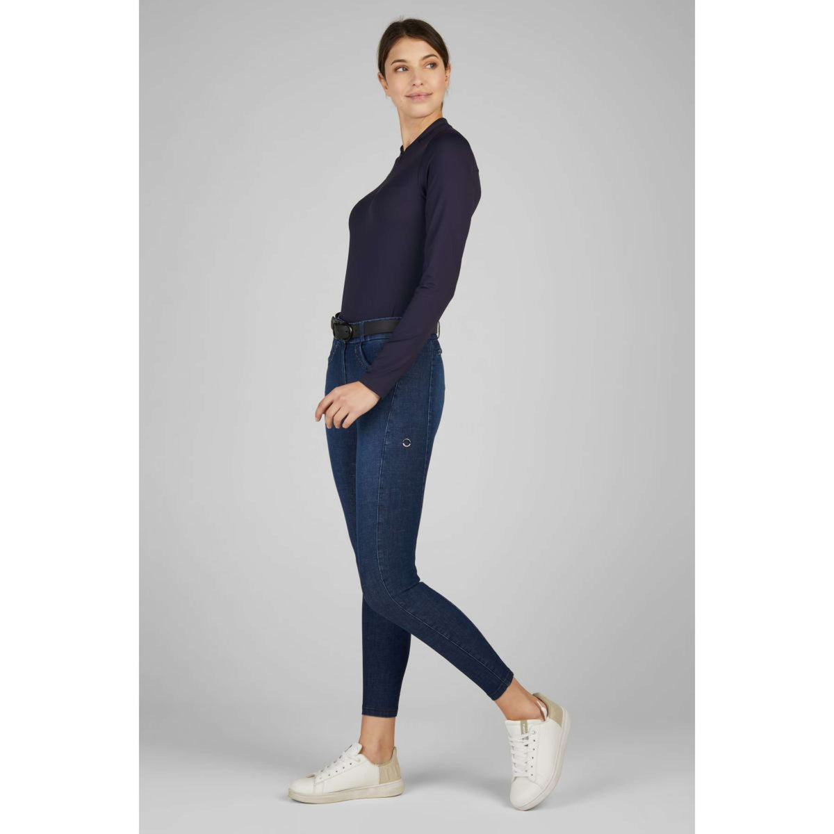 Pikeur Breeches Brinja Midwaist Full Grip Denim Blue