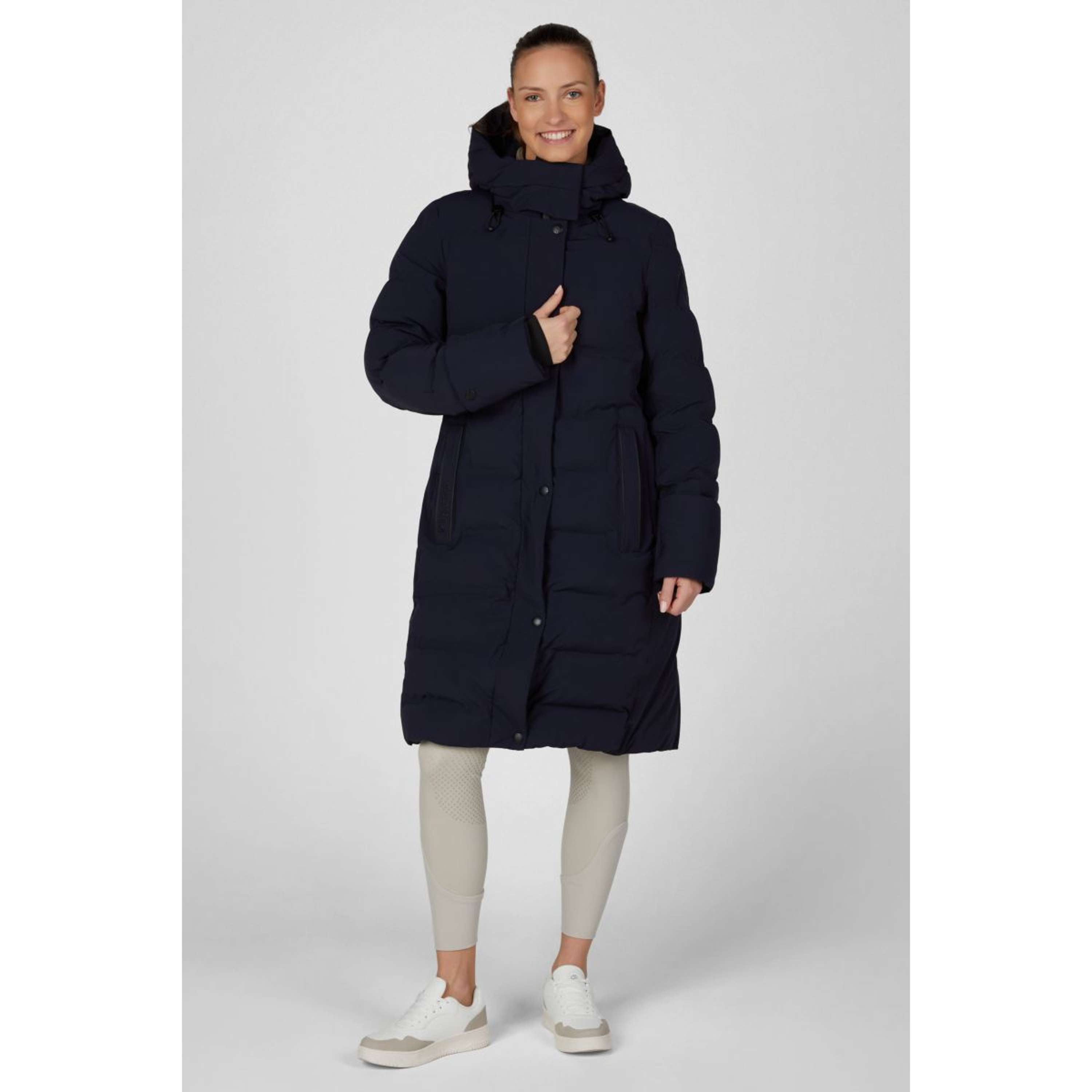 Pikeur Long Coat Quilted Raincoat Athleisure AW26 Nightblue