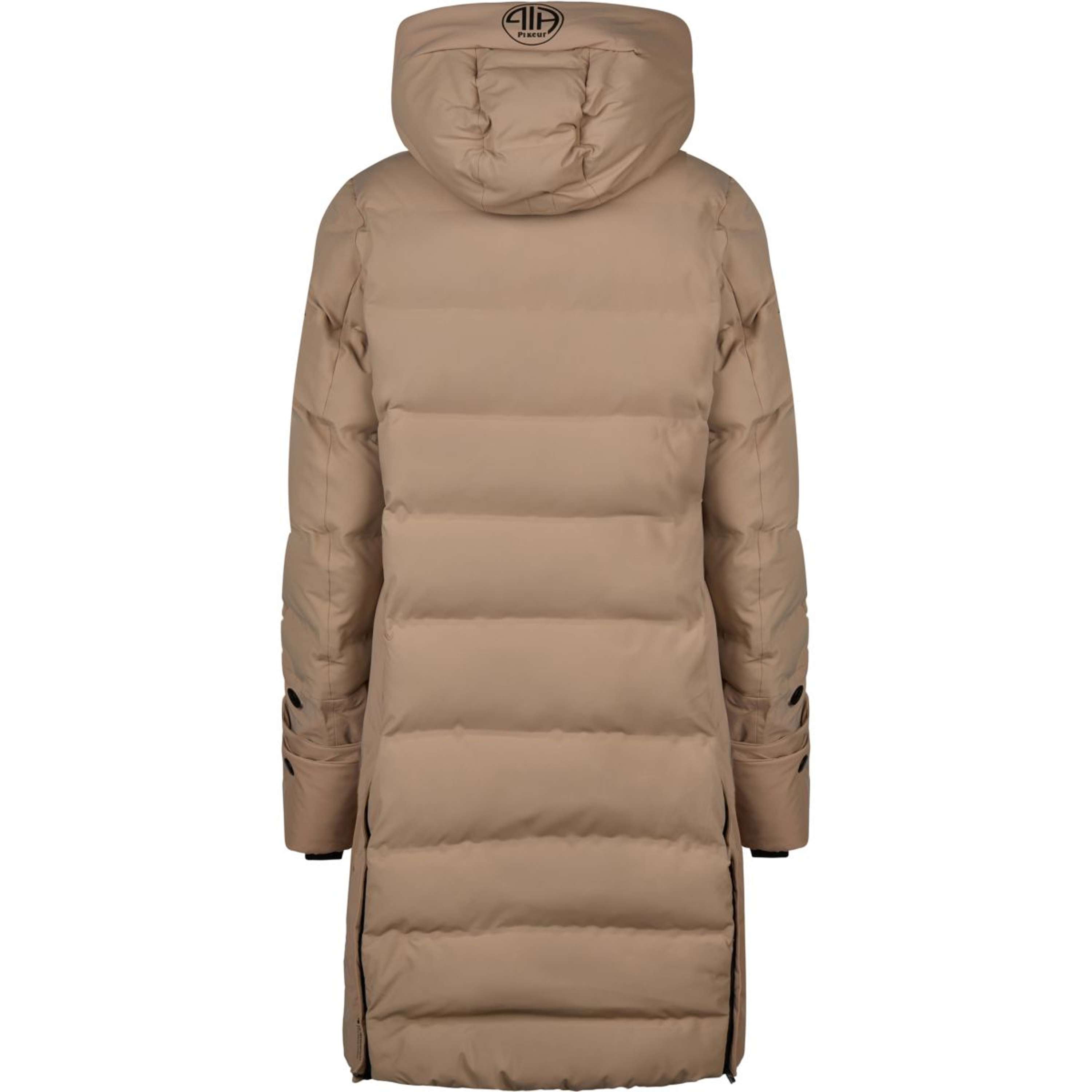 Pikeur Long Coat Quilted Raincoat Athleisure AW26 Mocha Cream