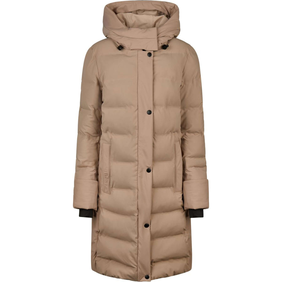Pikeur Long Coat Quilted Raincoat Athleisure AW26 Mocha Cream