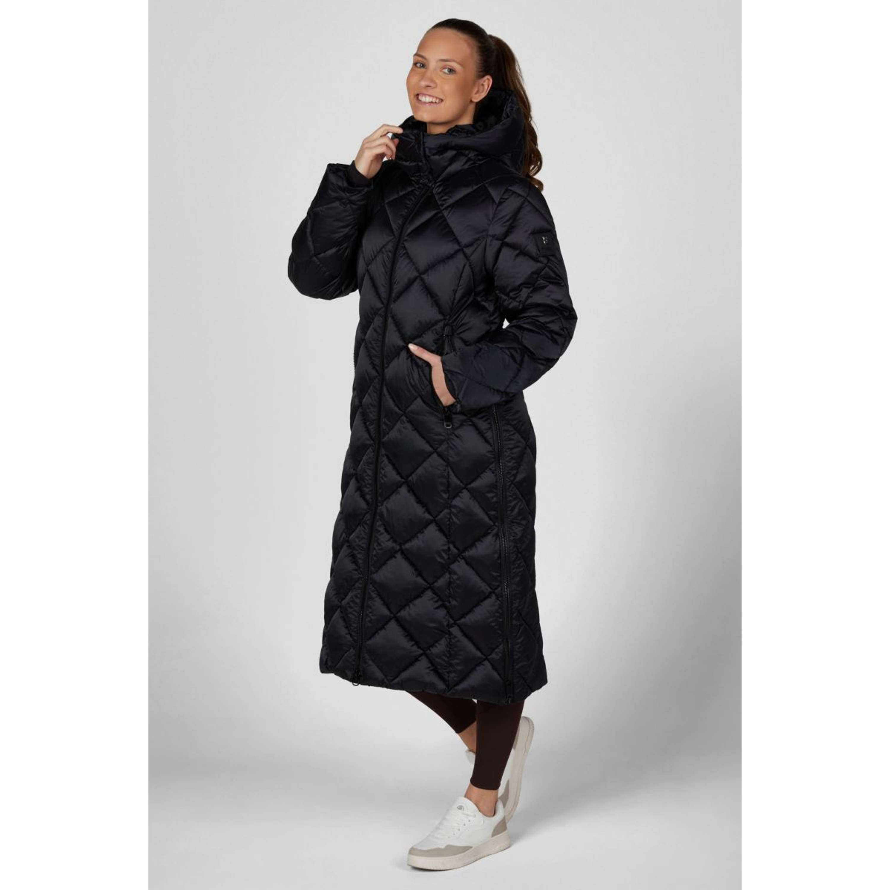 Pikeur Long Coat QuiltDiamond Selection AW26 Black