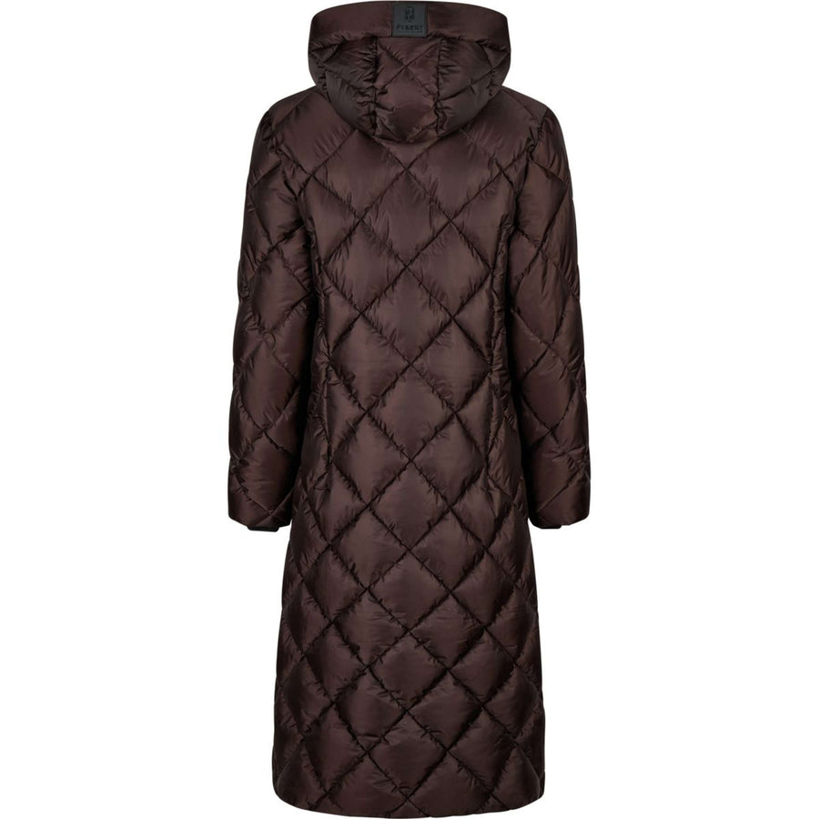 Pikeur Long Coat QuiltDiamond Selection AW26 Chocolate Brown