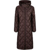 Pikeur Long Coat QuiltDiamond Selection AW26 Chocolate Brown