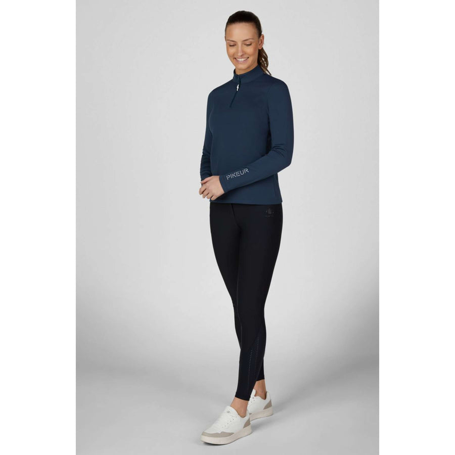 Pikeur Shirt Zip Athleisure AW26 Long Sleeves Navy Blue