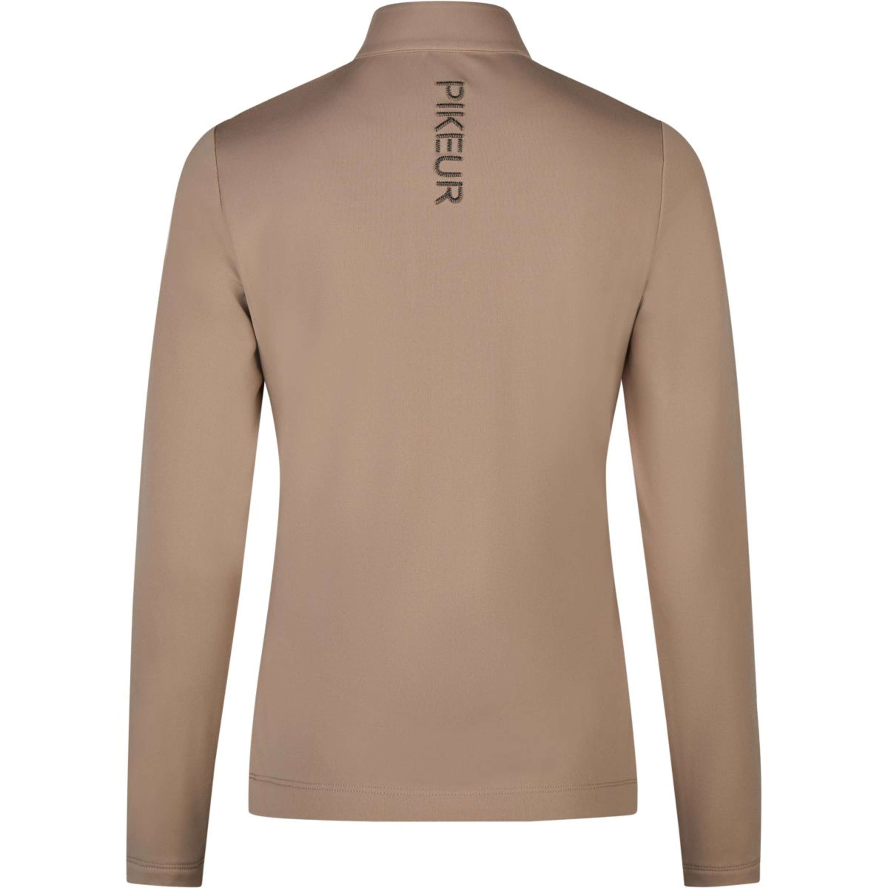 Pikeur Shirt Zip Athleisure AW26 Long Sleeves Mocha Cream