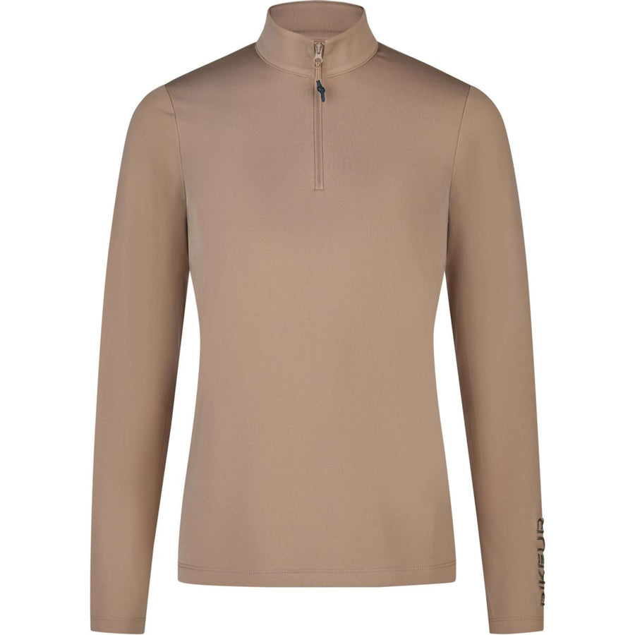 Pikeur Shirt Zip Athleisure AW26 Long Sleeves Mocha Cream