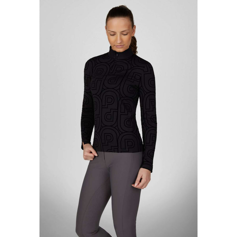 Pikeur Shirt Zip Print Selection AW26 Long Sleeves Black