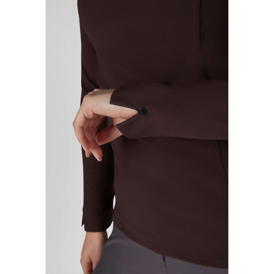 Pikeur Shirt Zip Rip Selection AW26 Long Sleeves Chocolate Brown