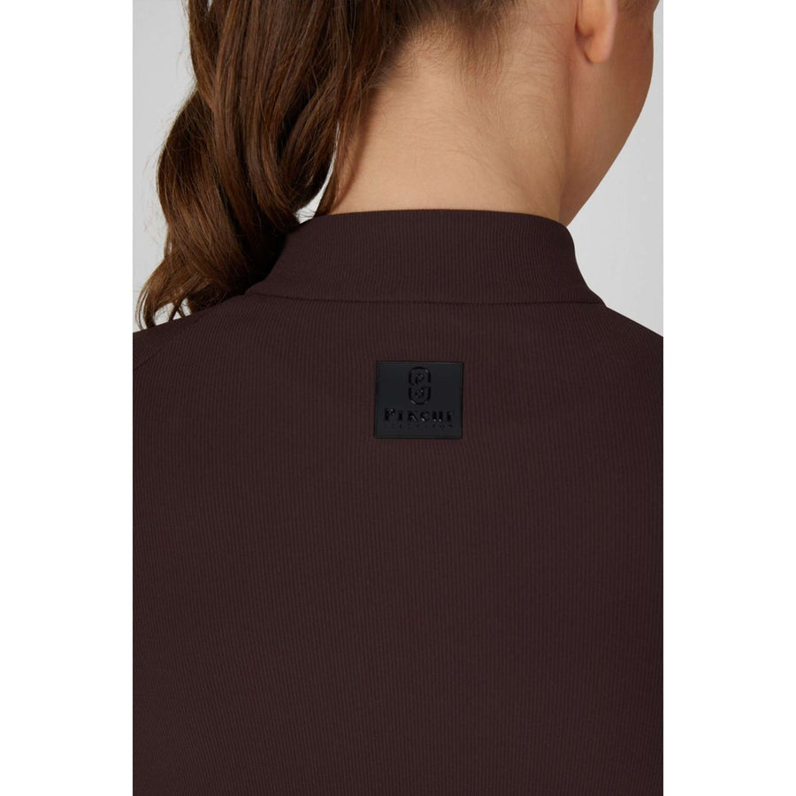 Pikeur Shirt Zip Rip Selection AW26 Long Sleeves Chocolate Brown