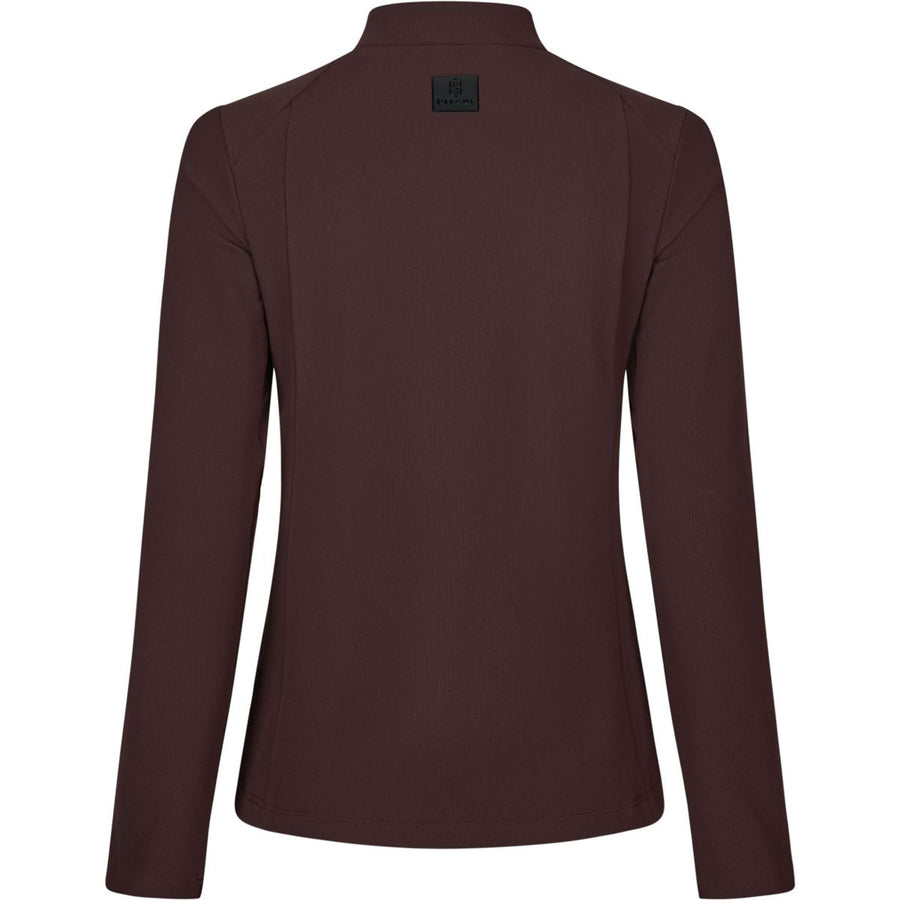 Pikeur Shirt Zip Rip Selection AW26 Long Sleeves Chocolate Brown