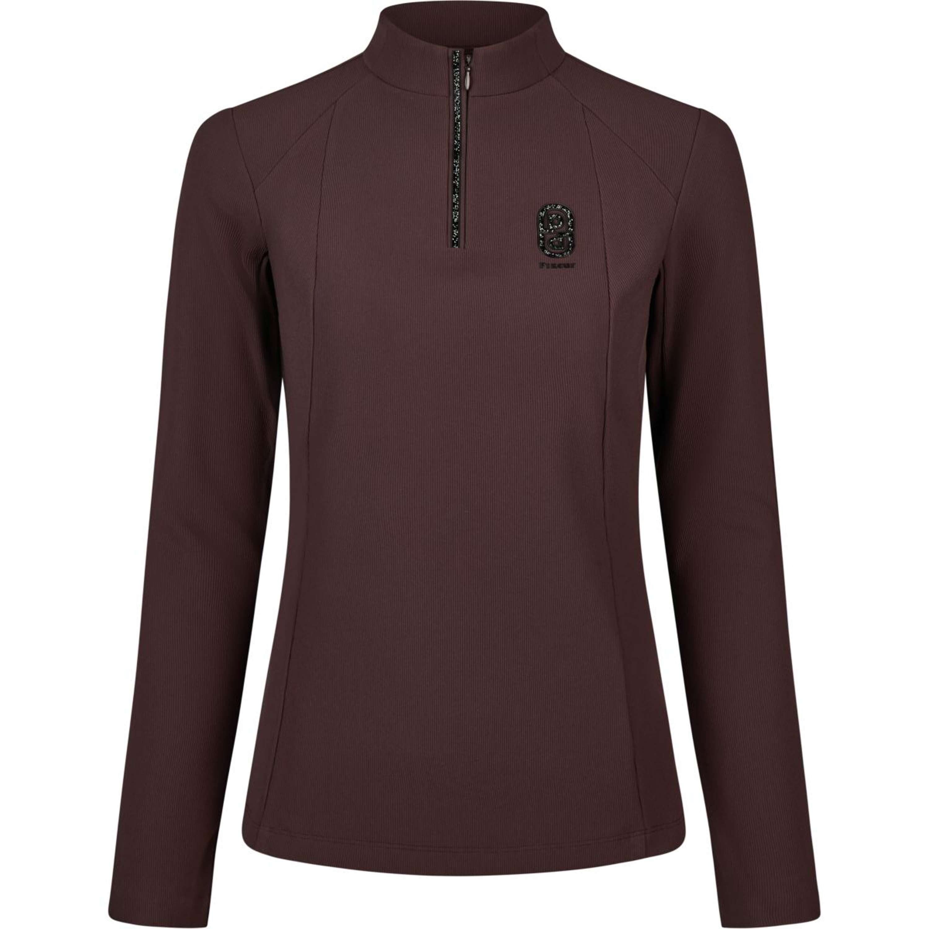 Pikeur Shirt Zip Rip Selection AW26 Long Sleeves Chocolate Brown