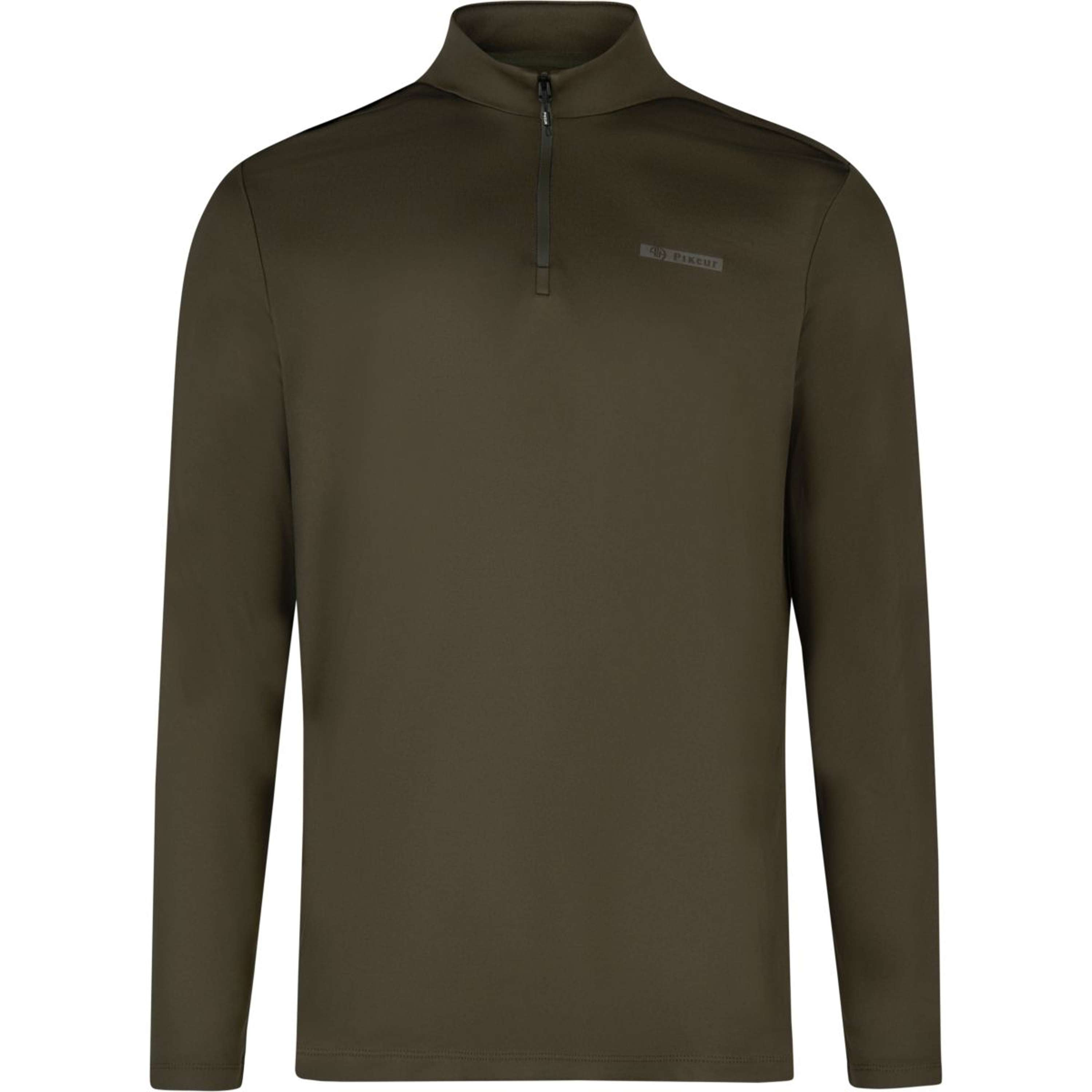 Pikeur Shirt Zip Athleisure AW26 Men Olive Green