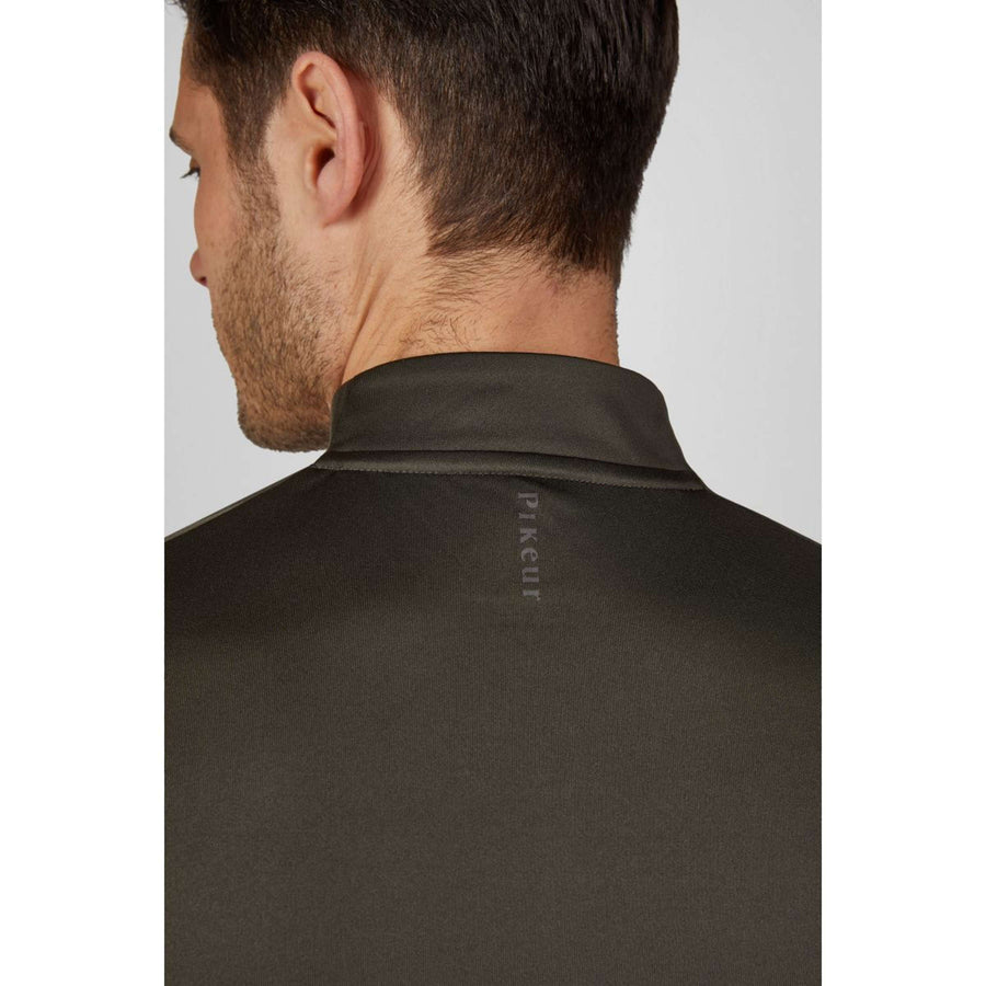 Pikeur Shirt Zip Athleisure AW26 Men Olive Green