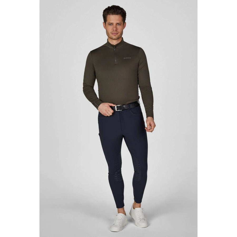 Pikeur Shirt Zip Athleisure AW26 Men Olive Green